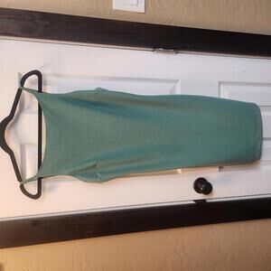 Abercrombie & Fitch Green Backless Dress Medium TALL